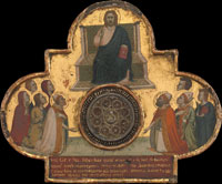 Bernardo Daddi Christ Enthroned with Saints