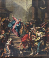 Giovanni Battista Pittoni Christ driving the moneylenders from the Temple
