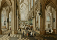 Peter Neeffs the Younger & Frans Francken III Interior of the Onze Lieve Vrouwekerk in Antwerp