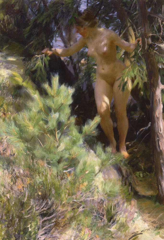 Anders Zorn - Nude under a Spruce Tree