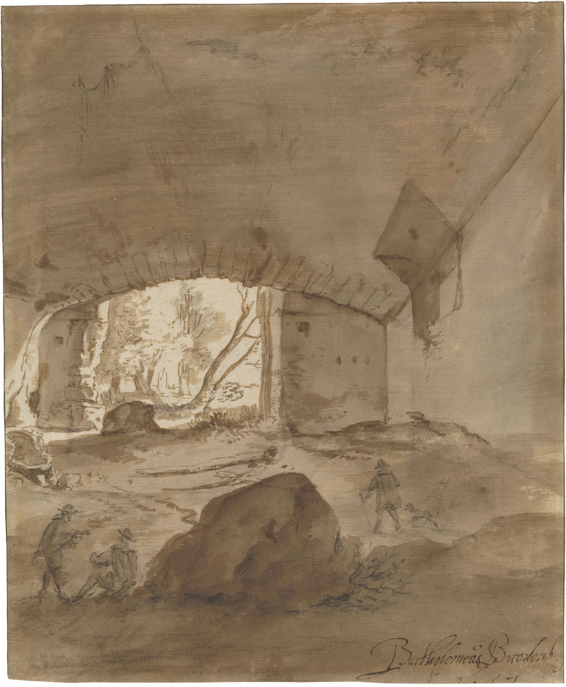 Bartholomeus Breen­bergh - View from Inside a Vault­ed Cham­ber, Pos­si­bly the Villa of Mae­ce­nas in Tivoli