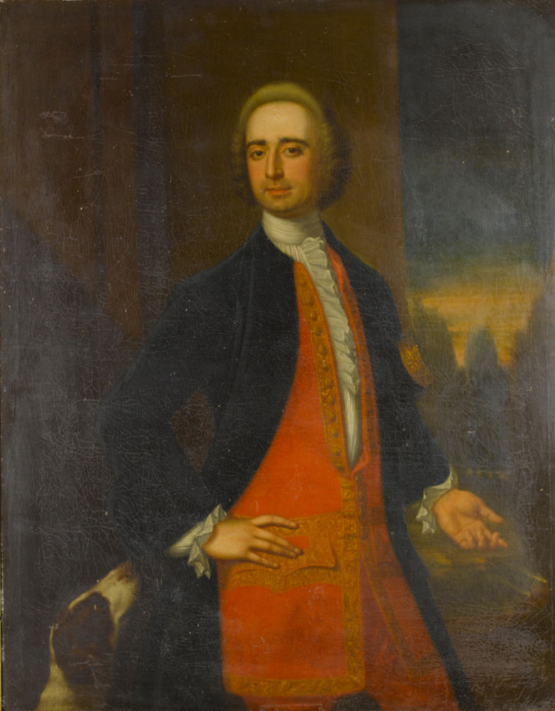 Attributed to Bartholomew Dandridge - Portrait of a gentleman, said to be  Edmund Kirke
