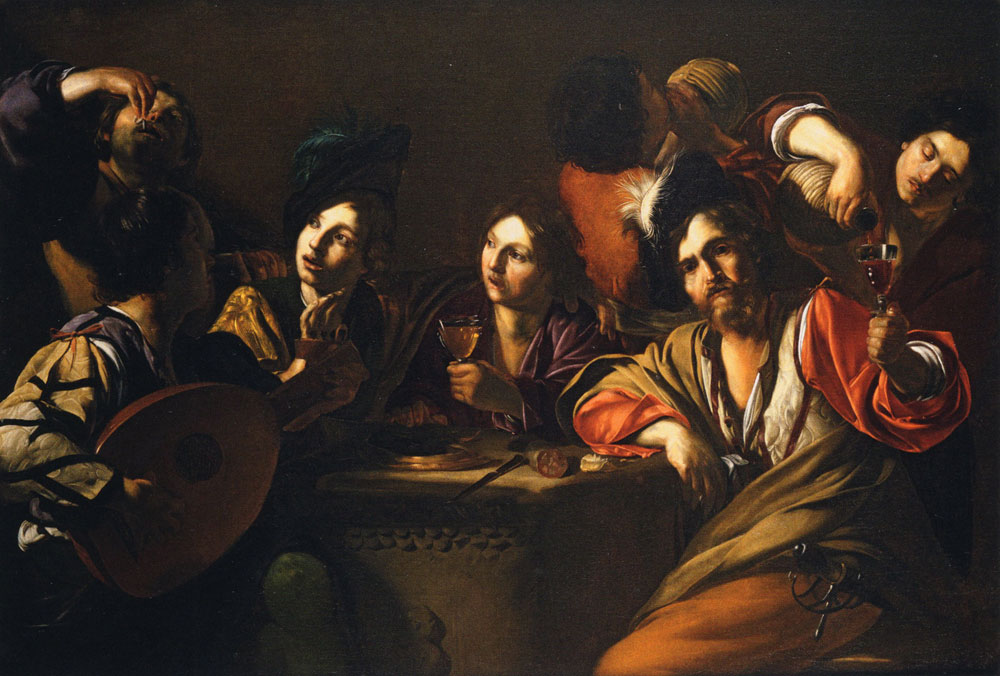 Bartolomeo Manfredi - A Drinking and Musical Party
