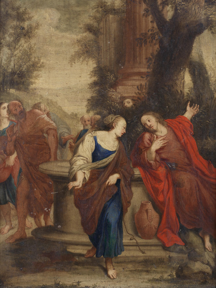 Flemish School - Christ and the Woman of Samaria