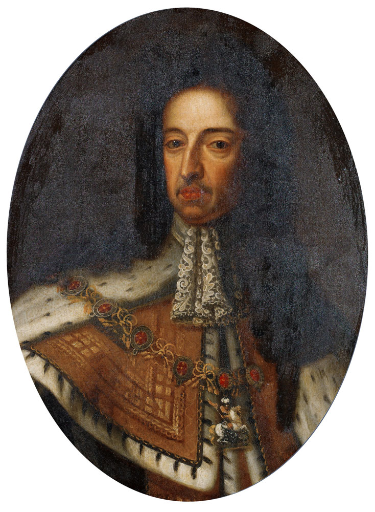 After Godfrey Kneller - Portrait of King William III, bust-length,