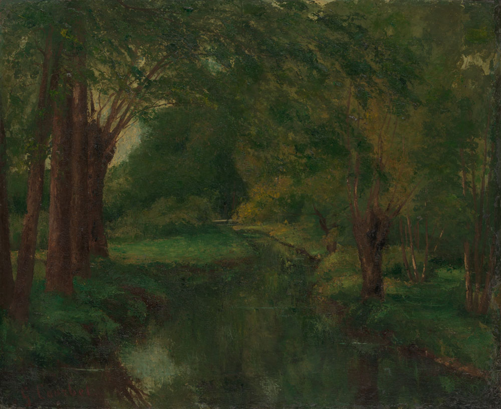 Gustave Courbet - A Brook in a Clearing (possibly 