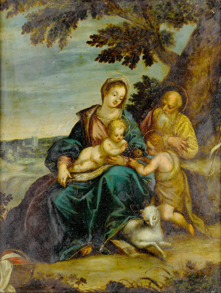 Follower of Hans Rottenhammer - The Holy Family with the Infant Saint John