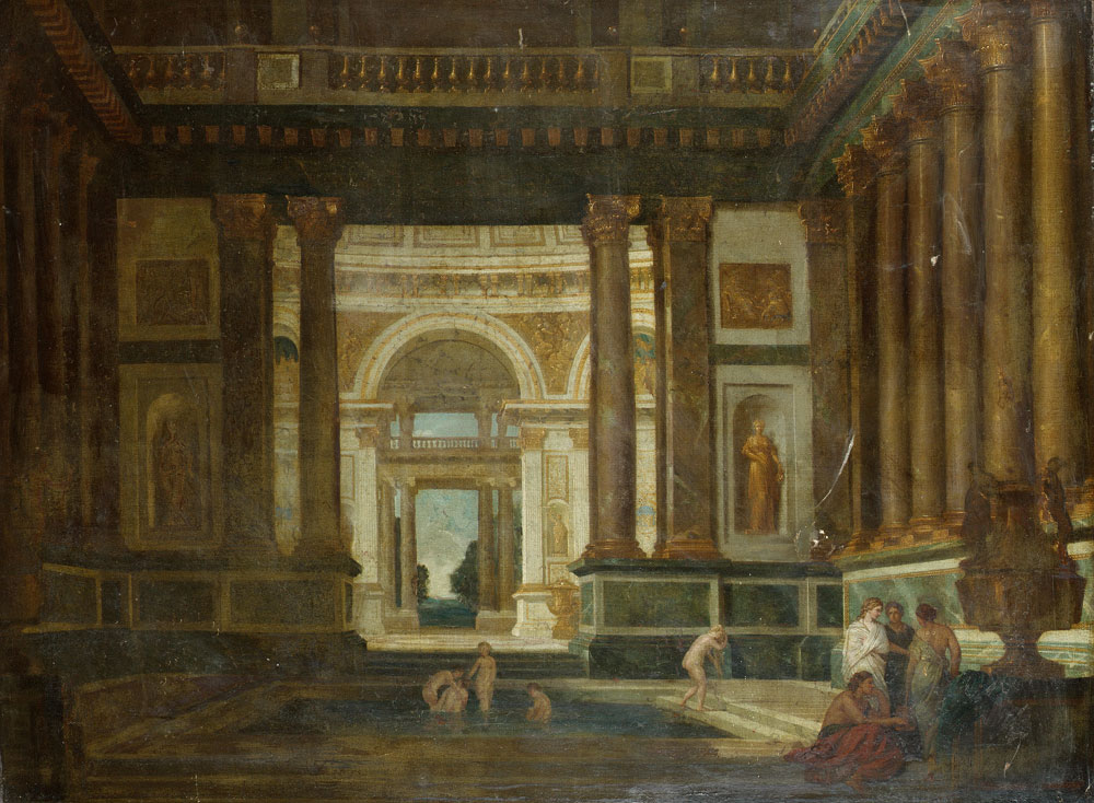 Attributed to Jacob Ferdinand Saeys - A Roman baths