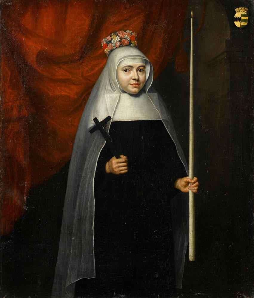 Attributed to Jean-Baptiste de Champaigne - Portrait of a child dressed as a Carmelite nun, three-quarter-length