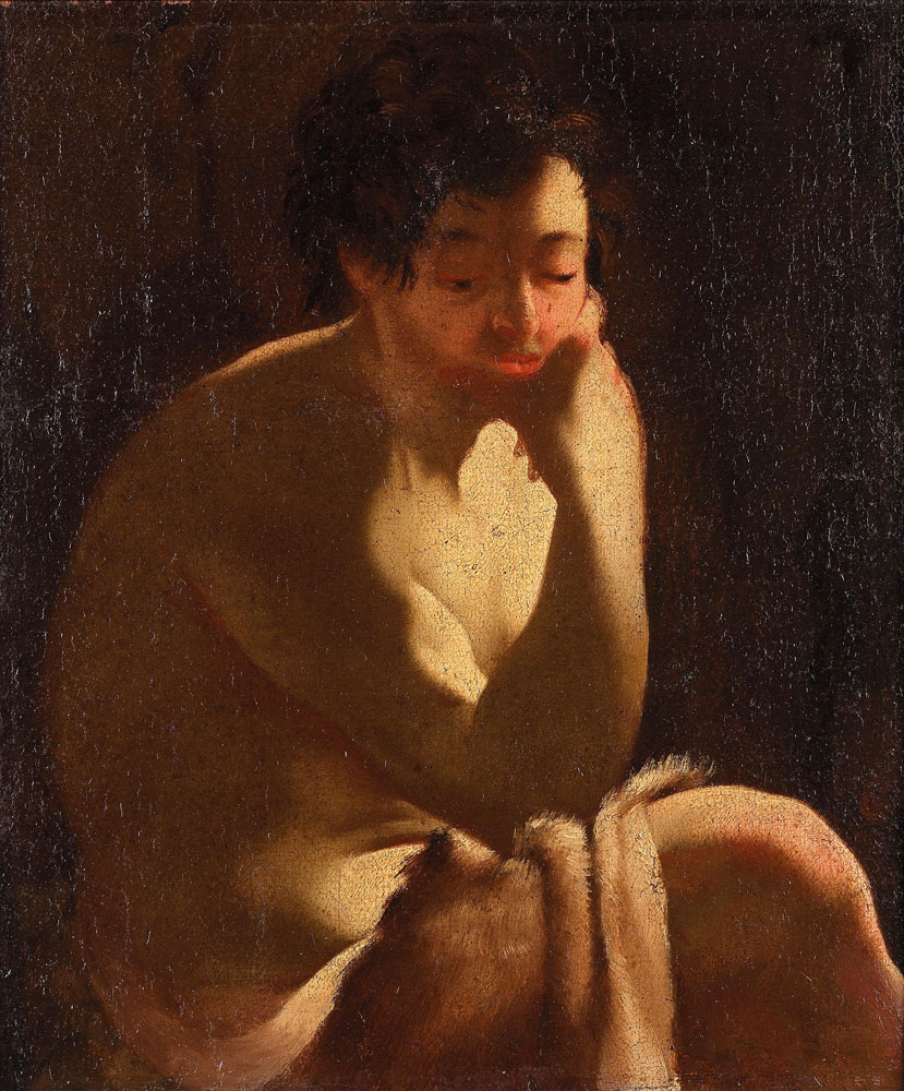 Attributed to Jean Tassel - Study of a seated youth