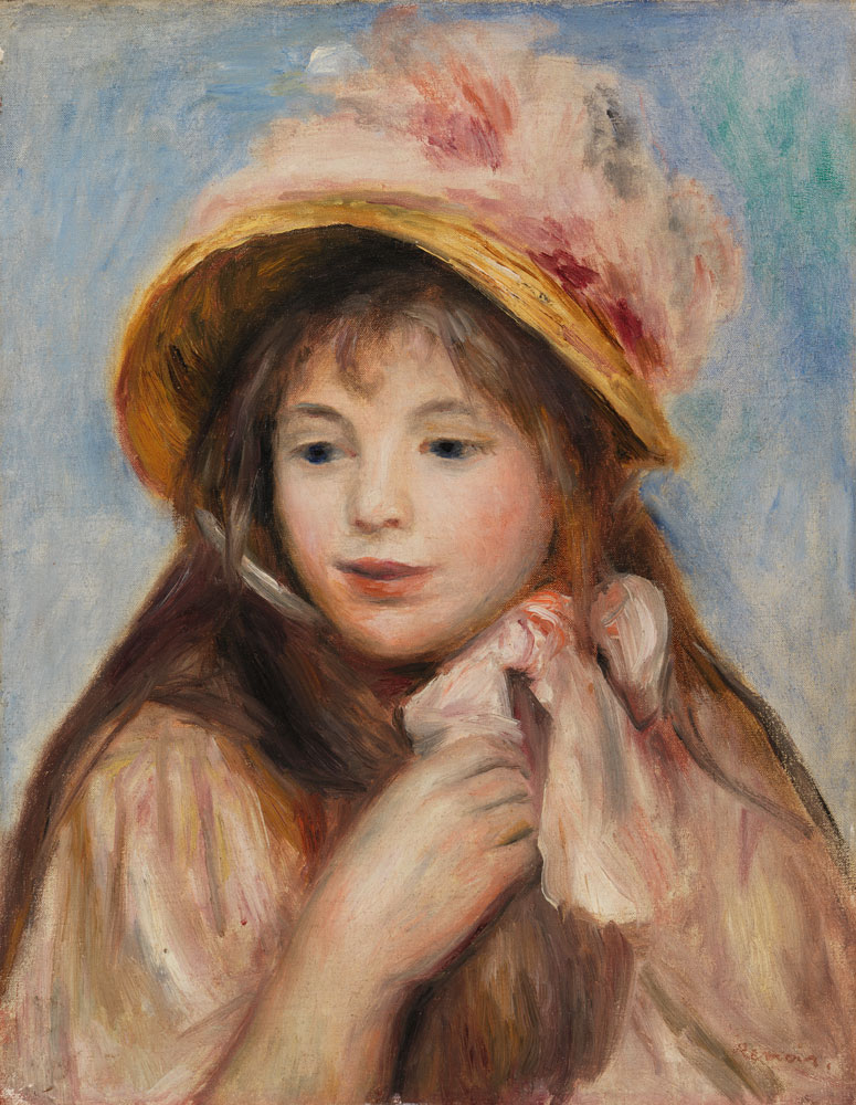 Pierre-Auguste Renoir - Girl with Pink Bonnet