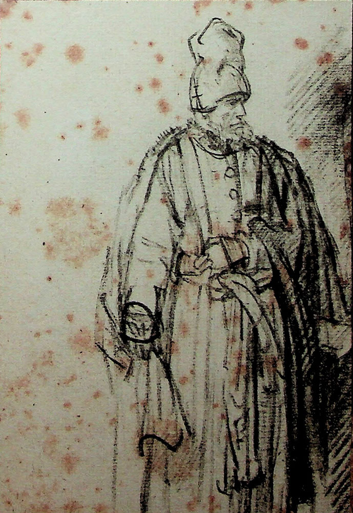 Rembrandt - Man with a High Hat, Standing