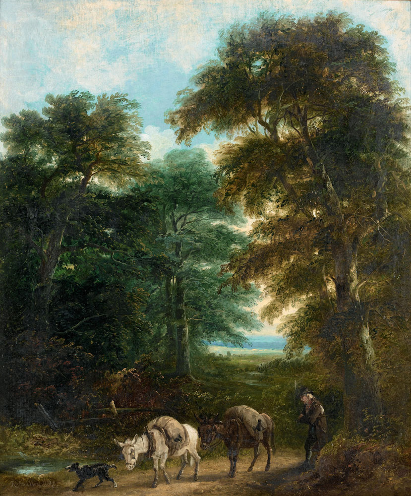 Richard Westall - A traveller on a wooded path