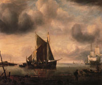 Jan van de Cappelle Sea Piece: A Calm