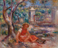Pierre-Auguste Renoir Girl at the Foot of a Tree