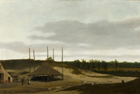 Pieter Post - Dune Landscape with Haystack