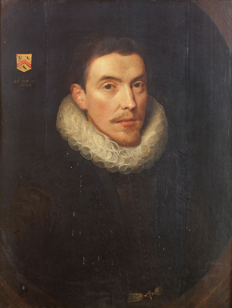English School - Portrait of a bearded gentleman, said to be William Stafford, bust-length