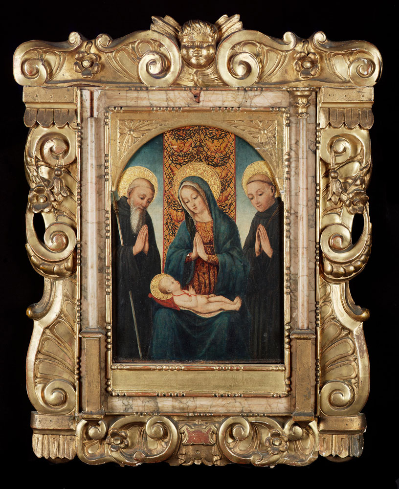 School of Ferrara - The Madonna and Child with Saints Bernard and Lawrence 