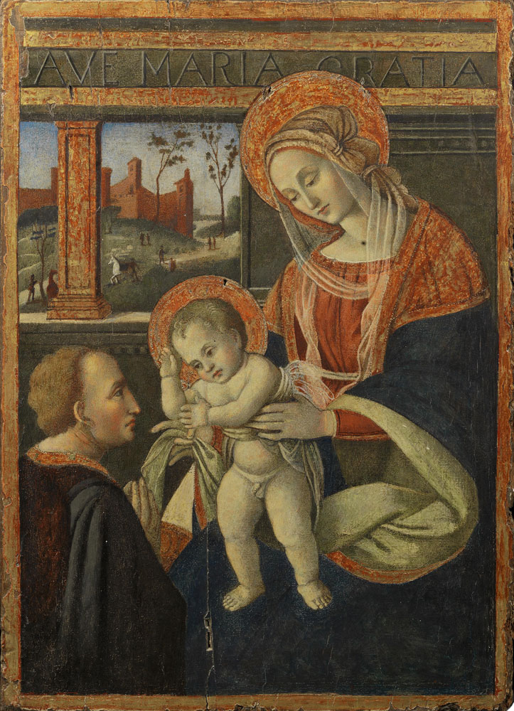 Florentine School - The Madonna and Child with a donor