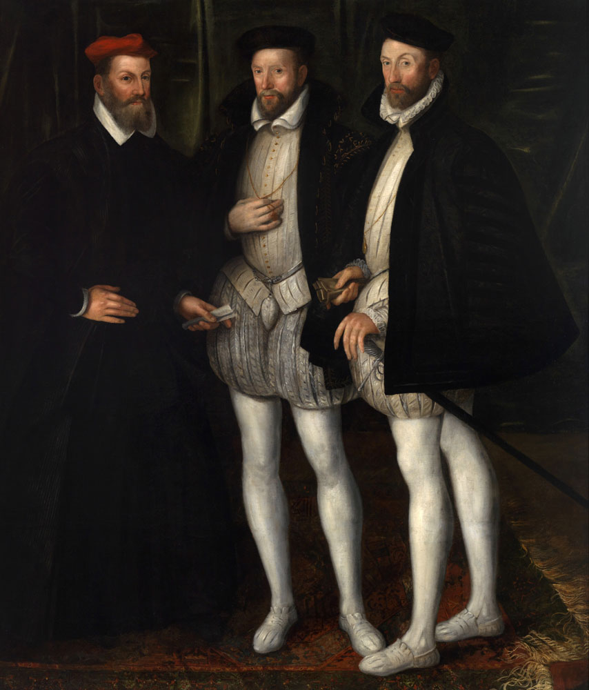 French - Portrait of the Brothers Gaspard (1519-1572), Odet (1517-1571) and François (1512-1569) de Châtillon-Coligny