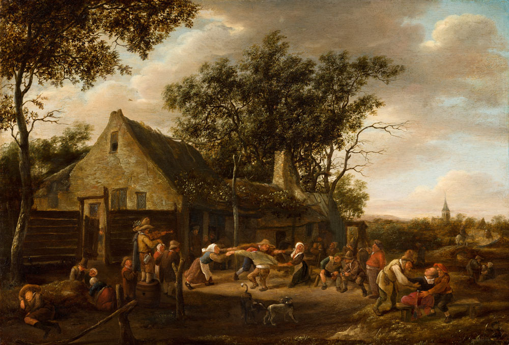Jan Steen - Peasants Dancing at an Inn