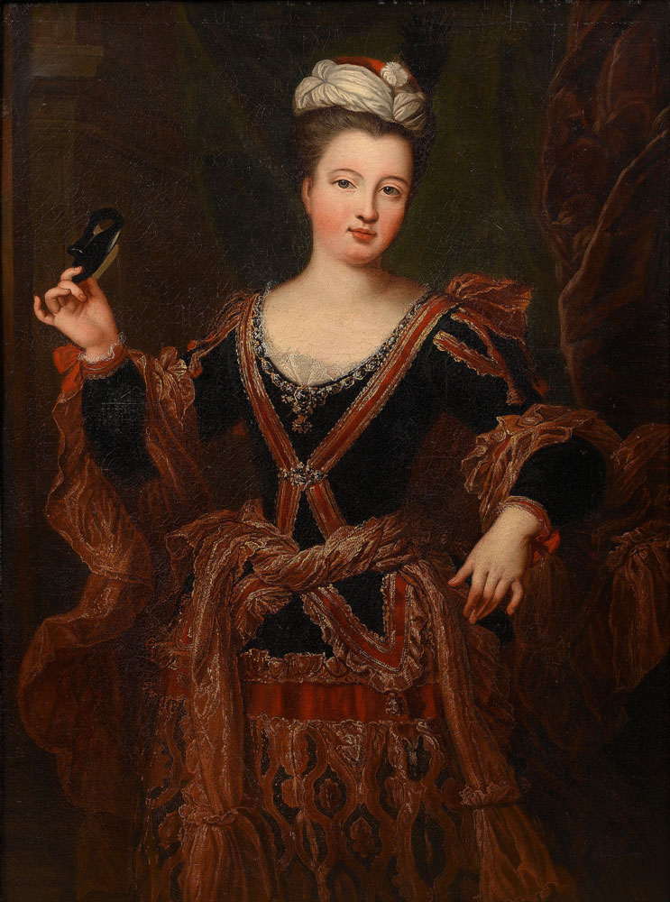 Studio of Jean-Baptiste Santerre - Portrait of a lady