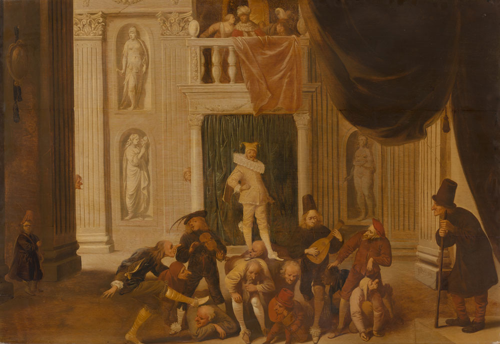 Pieter Jansz. Quast - The Triumph of Folly: Brutus Playing the Fool before King Tarquinius