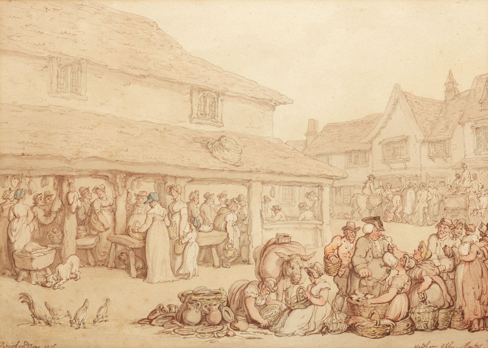 Thomas Rowlandson - 'Waltham Abby (sic) Market'