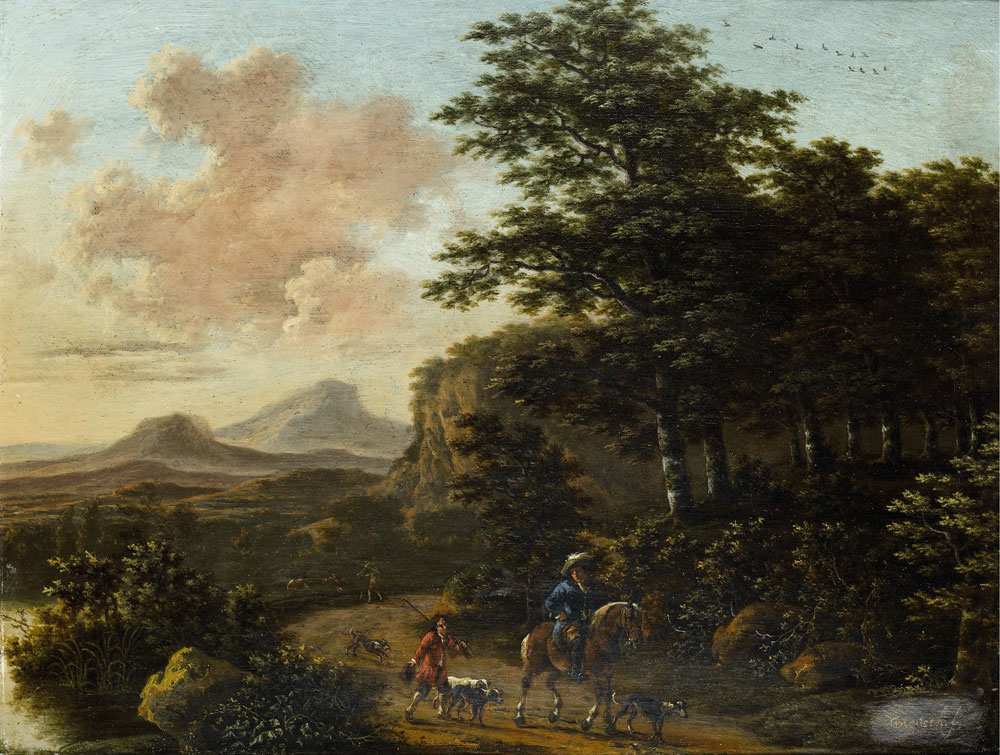 Willem de Heusch - A wooded landscape