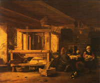 Adriaen van Ostade and Cornelis Decker Interior of a Weaver's Cottage