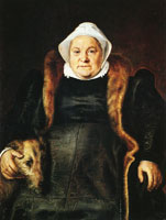 Frans Floris Wife of a Falconer