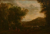 Herman van Swanevelt Wooded Landscape with Shepherds