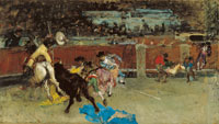 Mariano Fortuny Marsal Bullfight. Wounded Picador