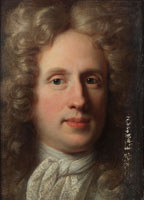 Circle of Michael Dahl Portrait of a gentleman, bust-length, with a white lace jabot