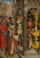 Follower of Rogier van der Weyden St Augustine Sacrificing to a Manichaean Idol (?)