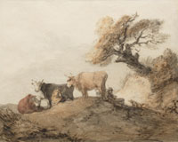 Thomas Gainsborough Cattle grazing under a tree