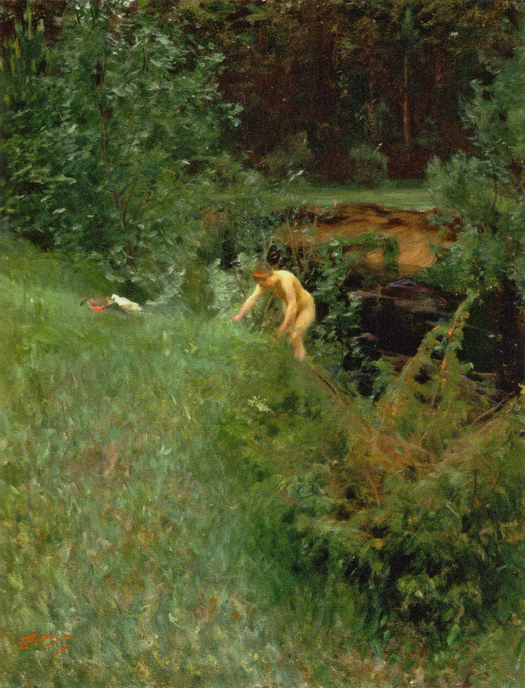 Anders Zorn - Nude on the Embankment