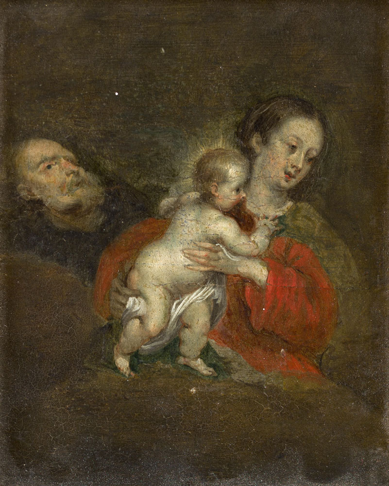 After Anthony van Dyck - A study for the Rest on the Flight into Egypt