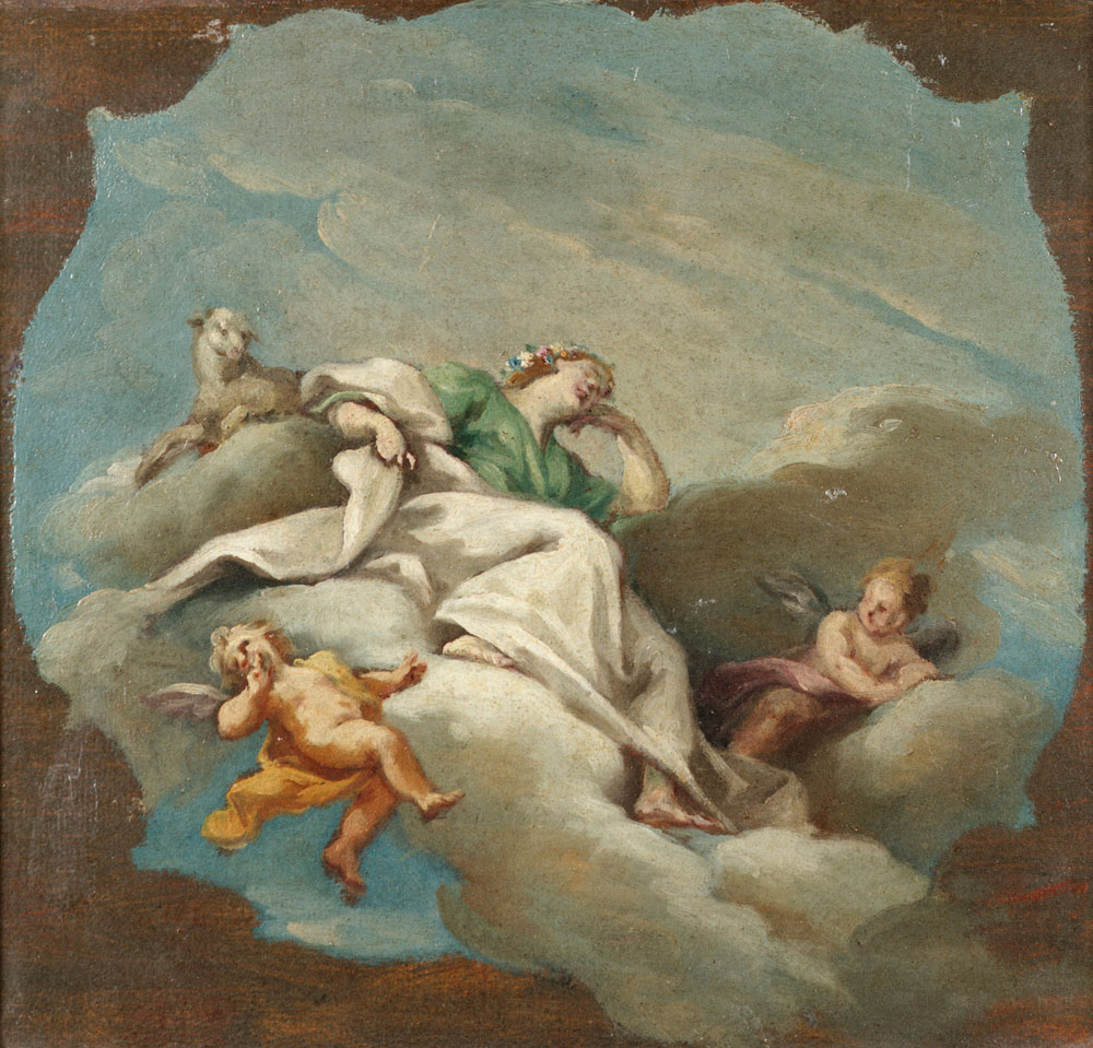 Attributed to Carlo Innocenzo Carlone - A bozetto for a ceiling design