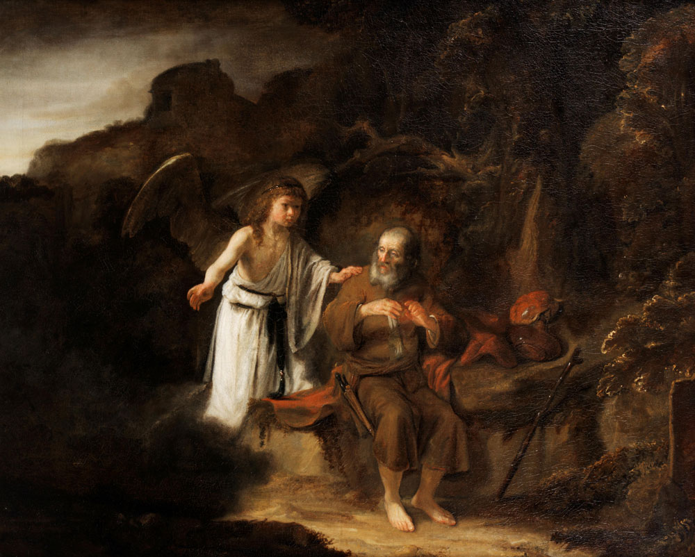 Cornelis Bisschop - Elijah and the Angel