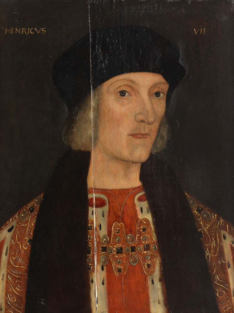 English School - Portrait of Henry VII, bust-length, in ermine trimmed costume