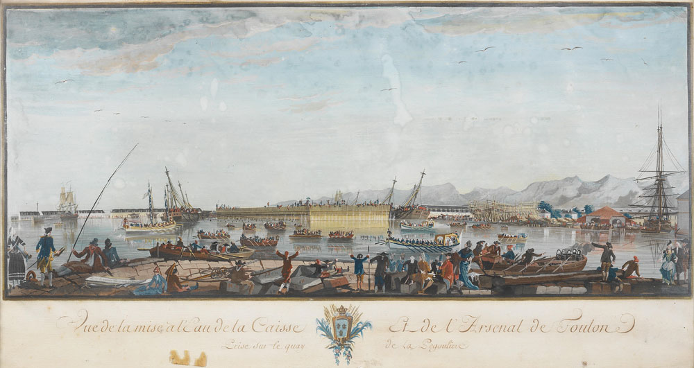 French School - View of the harbour of Toulon