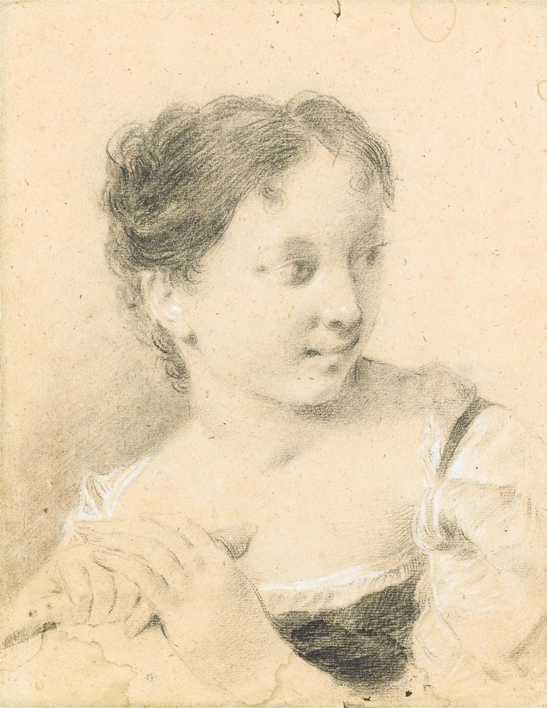 Giovanni Battista Piazzetta - Portrait of Rosa, the artist's wife