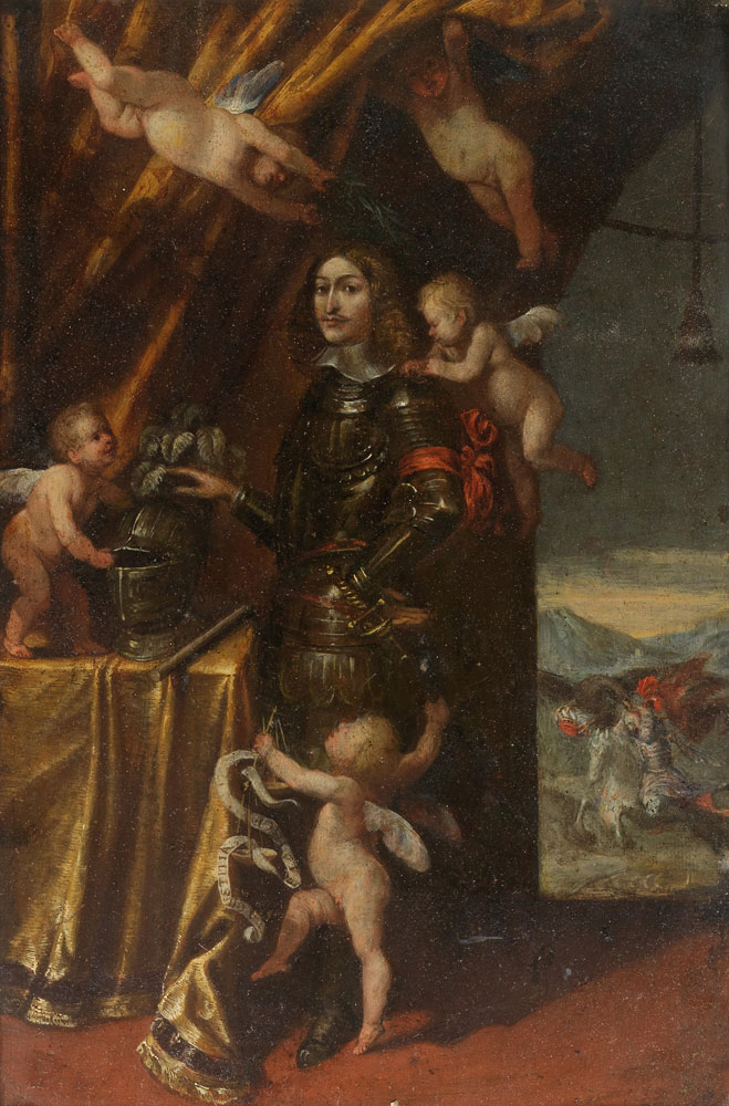 Follower of Hans von Aachen - Portrait of an soldier, said to be Don Juan Jose of Austria