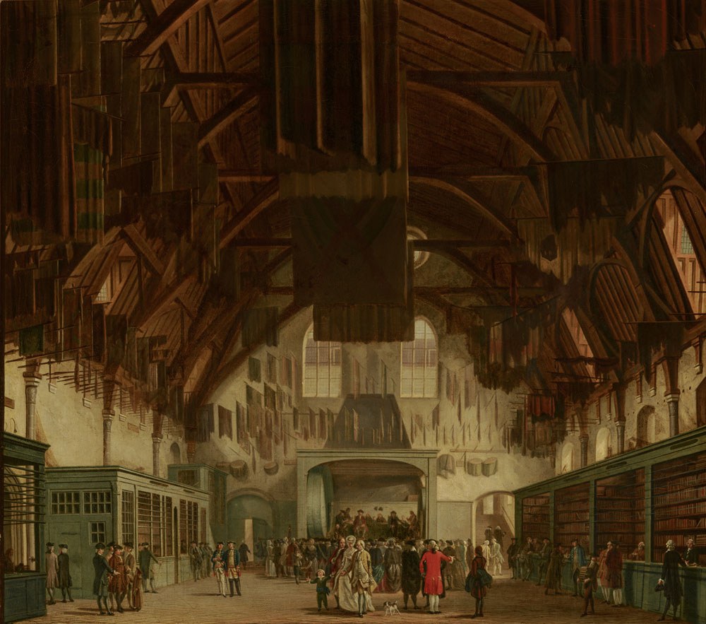 Hendrik Pothoven - The Main Hall of the Binnenhof in The Hague, with the State Lottery Office