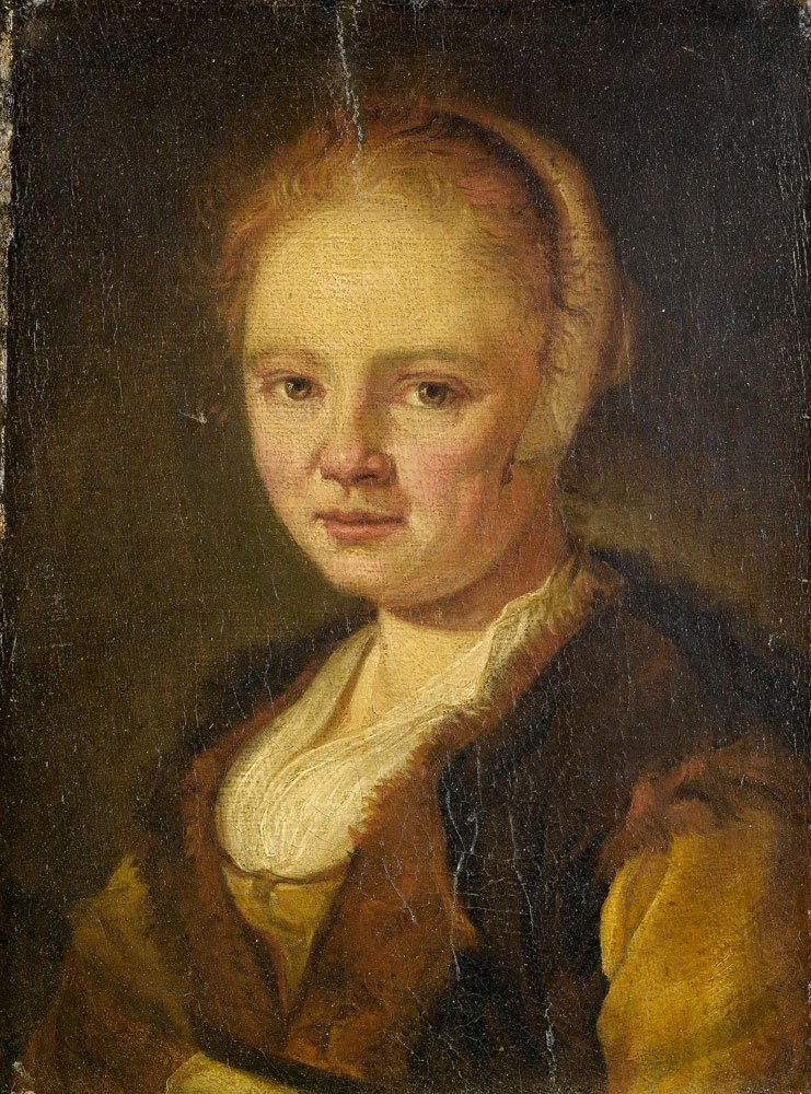 Follower of Jan De Bray - Portrait of a young woman