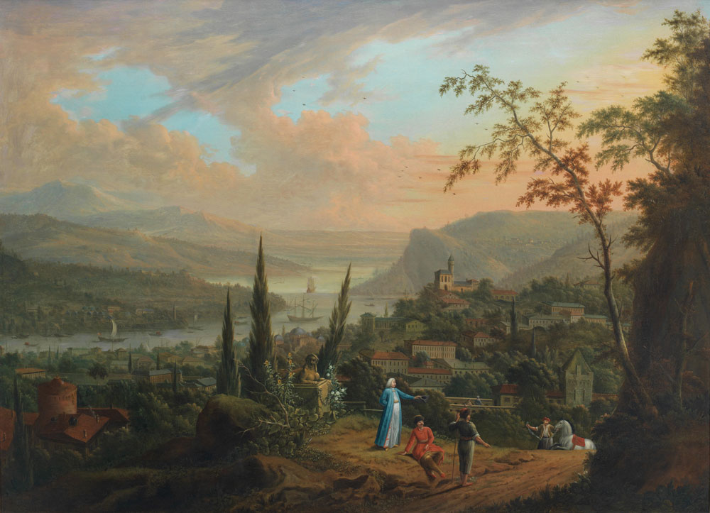Johann Alexander Thiele - Capricci view of the Lower Danube