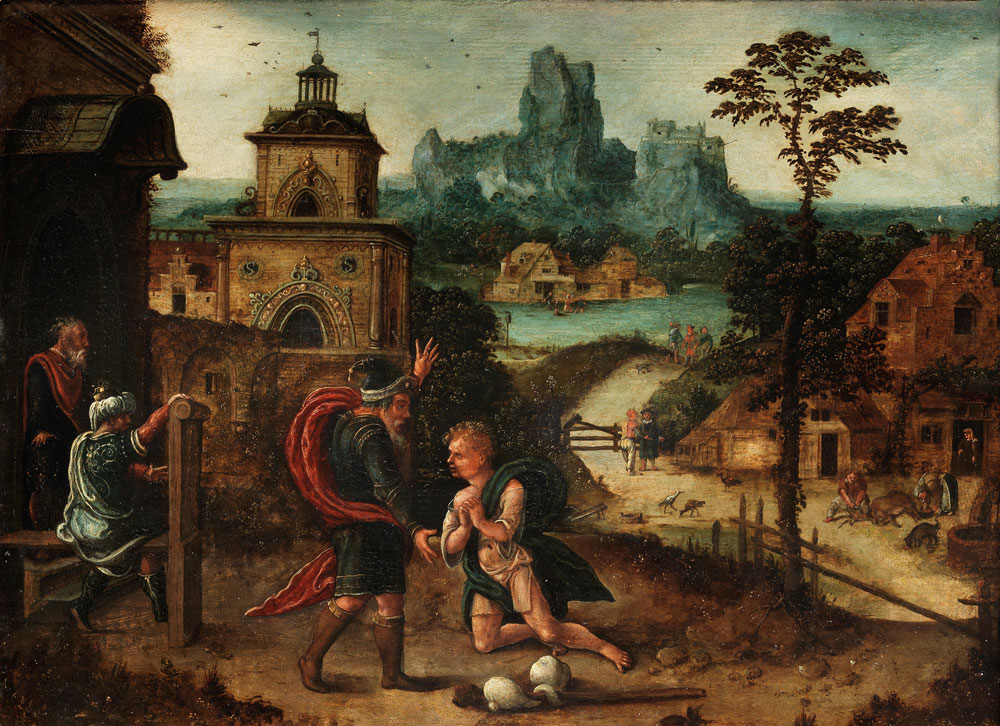 Attributed to Lucas Gassel - The Return of the Prodigal Son