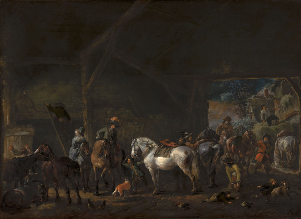 Philips Wouwerman - The Departure from the Stable