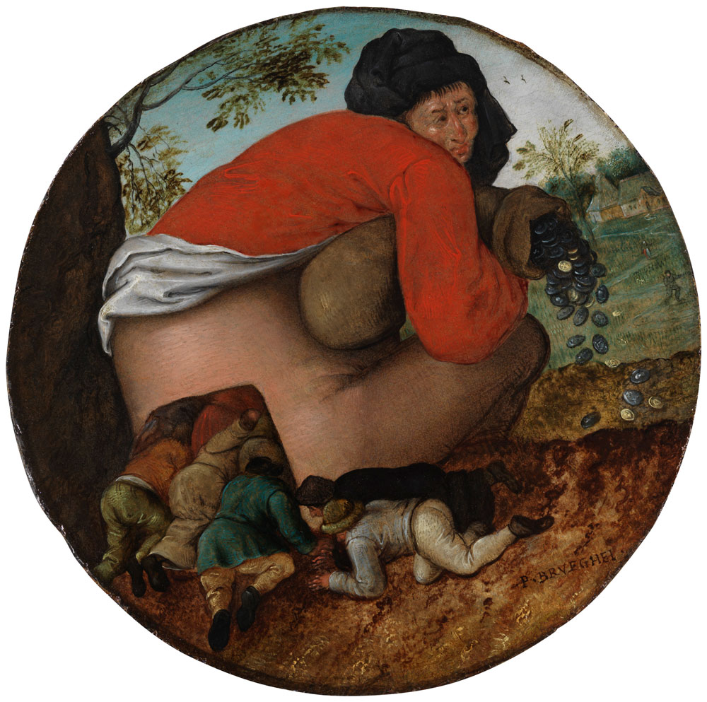 Pieter Brueghel the Younger - Man with the Moneybag and Flatterers